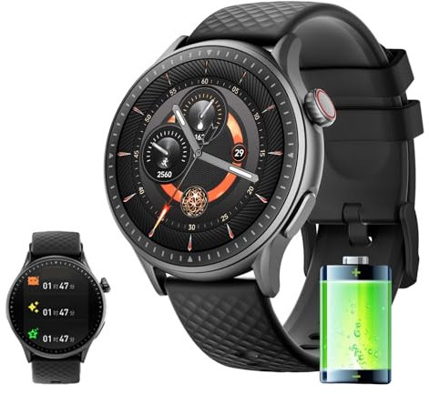 beyerswerk Chronos GTR3 smartwatch 1,43 AMOLED Smartwatch mit 100 Sportmodi, 5 Tage Akkulaufzeit, GPS, Schlaf- und Gesundheitsüberwachung, 3ATM wasserdicht, Bluetooth-Anrufe für Android iPhone