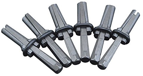 QWORK® – Werkzeug/Hand-Spalter für Beton, Marmor, Granit, Fels, Stein; Stopfen, Keil und Feder-Unterlegscheiben; Industriequalität; 14 mm