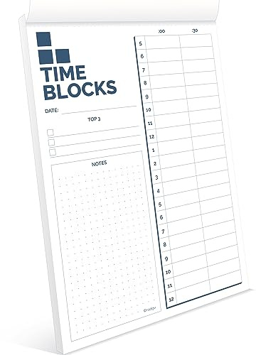 Time Blocking Planner (11.7 x 8.3), Daily Time Box, Best ADHD Tool, Undated Daily Schedule Organizer, Daily Planner Notepad, Hourly Planner For Office Productivity, To Do List Notepad.