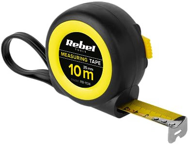 Rebel RB-1134 - Cinta métrica (10 m, 25 mm de ancho)