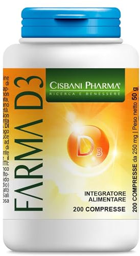 Vitamina D3 K2, 2000 ui, con 200 Compresse Micronizzate, Ideale per ossa e denti, con Zinco, Supporta il Sistema Immunitario e le Articolazioni - Cisbani Pharma