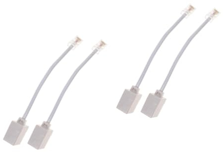 PartyKindom 4 Piezas A Rj11 Adaptador Teléfono A Cable Ethernet Conector Jack De Teléfono Rj11 Convertidor Hembra A Macho Convertidor De Teléfono A Ethernet Teléfono A Cable Ethernet USB Abs
