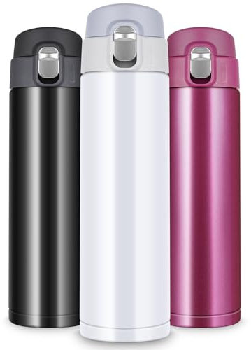 Flintronic Thermosflasche 500ML, Isolierflasche Aus Edelstahl, Vakuum Isolierbecher, Trinkflasche Und Thermobecher - BPA Frei