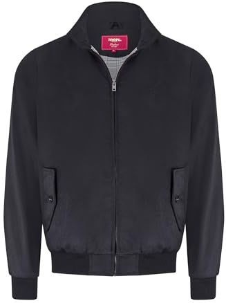 Veste Harrington en Sergé Noir pour Homme Gardners, L
