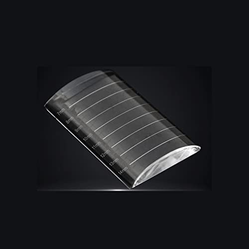 INCAUCA Carreaux de cils en forme d'arc pour extensions de cils, plateau en verre transparent, palette de cils pour extensions de cils, plateau porte-cils en cristal, 1 pièce