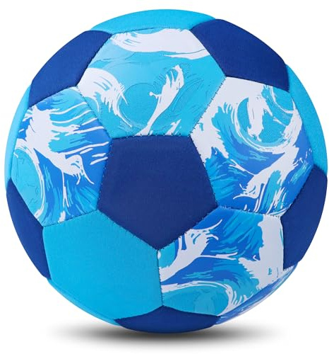 Champhox Indoor Soccer Balls Size 4, Soft Safe Silent Soccer Ball Inside the House for Kids 8-12 Youth Fun Soccer for Girls Boys Birthday Easter Gifts Back to School (Blue, Size 4)