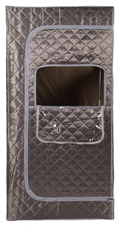 Fdit Scatola di Sauna di Grande capacità con Sedia Pieghevole, Tenda Sauna Portatile a Tenuta Stagna per Casa, Bruciatura Anti -asciutta e Design a Prova di Perdite (Plug 220v)