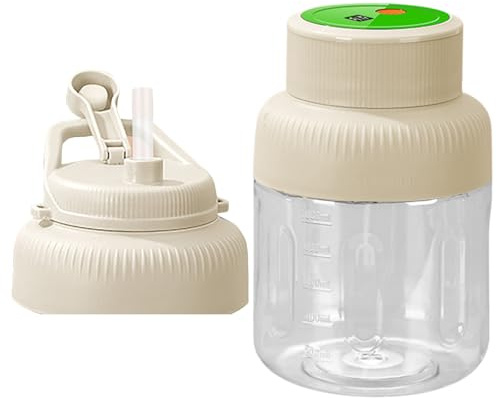 Elektrisk kökspress – bärbar fruktjuicepress – elektrisk juicepress för hem och restaurang | 1300 ml juicepress för E apelsiner | Automatisk juicepress för camping och