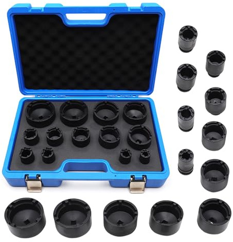 BONJUME Juego De 13 Llaves Para Tuercas Ranuradas De 1/2, 18-80 mm Pasador Interno 60 Mm De Longitud Apto Para Tuercas De Seguridad KM, KML, HM, HML, HMLL (Din 981) Y Tuercas Redondas