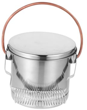 OSALADI Secchio la Pulizia Pennelli in Acciaio Inox Antiruggine Maniglia Robusta, Lavapennelli Professionale per Artisti, per Solventi e Trementina, Bacinella per Detergente Pennelli da Pittura