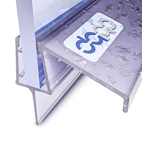 DQ-PP Joint de Douche 70cm | Joint pour Porte en Verre de 6mm - 8mm d'épaisseur | UK21 | Profil de Drainage de l'eau Profil Hydrofuge