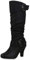 SCARPE VITA Damen Schnürstiefel Plateau Stiefel Retro Leder-Optik 157003 Schwarz Schnallen Total 40