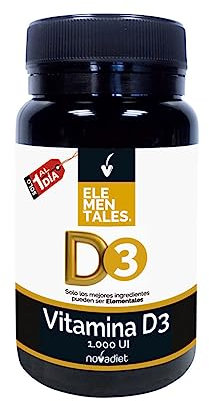 Novadiet - ELEMENTALES VITAMINA D3 Comprimidos con Vitamina D - Para la Salud Ósea y Dental - Promueve el Bienestar General - Refuerza el Sistema Inmunológico - 120 Comprimidos