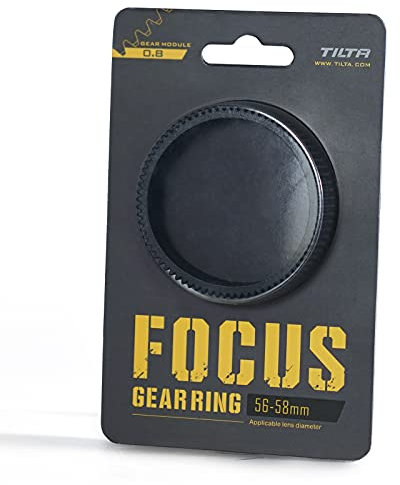 Tilta Seamless Focus Gear Ring for 56-58mm Lens 360° Seamless Rotation Silent for Tilta Mini Follow Focus Nucleus Nano DSLR 0.8 Mod Standard Gear Camera Lens Accessories TA-FGR-5658