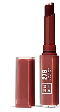 3INA MAKEUP - The Color Lip Glow 279 - Rouge Brun - Rouge à Lèvres Rouge Brun avec Beurre de Karité pour Nourrir les Lèvres- Baume à Lèvre Couleur Pigmentée - Vegan - Cruelty Free