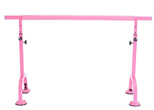 Tanzstange, Ballettstange, Ballettstange, Studio-Ballettstange, Mobile Hebe-Ballettstange, verstellbare Dehnstangen, tragbare tragbare Stange für Tanz, Übung, Kinder und Erwachsene (Rosa 1,5 m) (Rosa