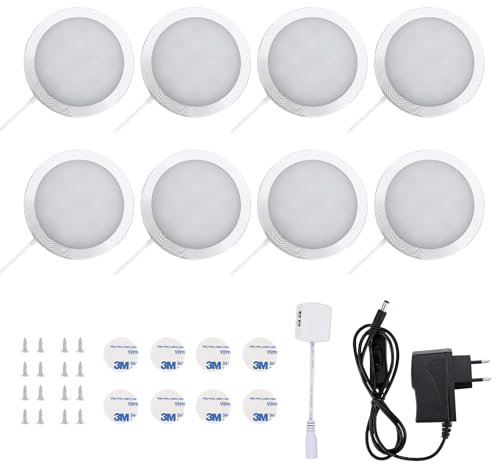Lightsjoy LED-belysning kök under skåp 8 Er LED-garderob vitrum vit