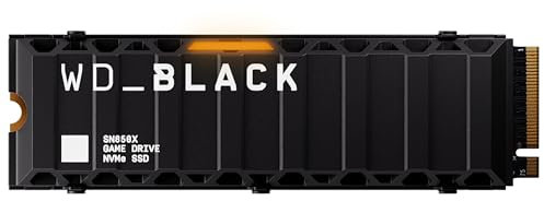 WD_BLACK SN850X 4TB SSD, M.2 2280 NVMe SSD with Heatsink, Read speeds up to 7300 MB/s, Write speeds up to 6,600 MB/s, Gaming Expansion SSD, PCIe Gen4 NVMe, High Performance Internal SSD, Black