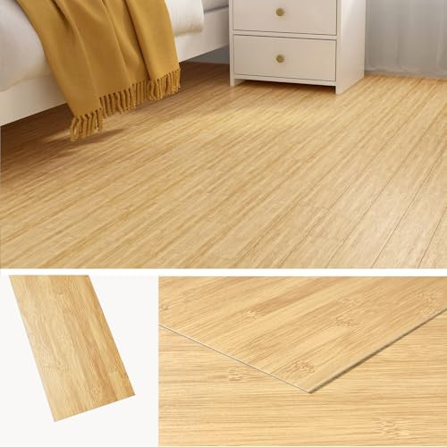 Livelynine Suelo Vinilo Autoadhesivo Madera Clara Vinilo Adhesivo Suelo Baño Impermeable Baldosas Adhesivas Suelos Vinilico Autoadhesivo Madera Suelos Laminado Maderas Claro Cocina 90x15, 18 Piezas
