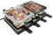FIVMEN Raclette 8 Personen Raclette Grill 1400W mit 8 Pfännchen, 2 Granitplatte & Antihaftplatte Electric Grill Tischgrill Partygrill Elektrogrill Temperaturregulierung für Grillen