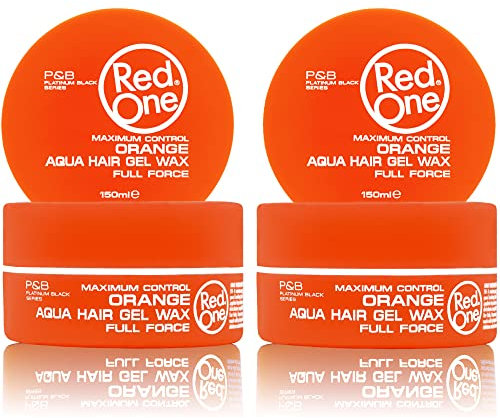 RedOne Aquatisches Haarwachs Orange 150 ml | Ultra-Halt | Haarwachs für Männer und Frauen | Orange Duftend | Maximale Kontrolle - 2 Stück