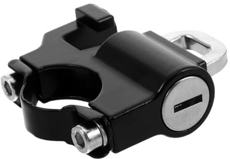 YARNOW 1 Satz Autohelmschloss Scooter-helmschloss Manipulationssicheres Helm-sicherheitsschloss Fahrradhelmschloss Motorradhelmschloss Motorradhelme Lenkradsperre Aluminiumlegierung Black