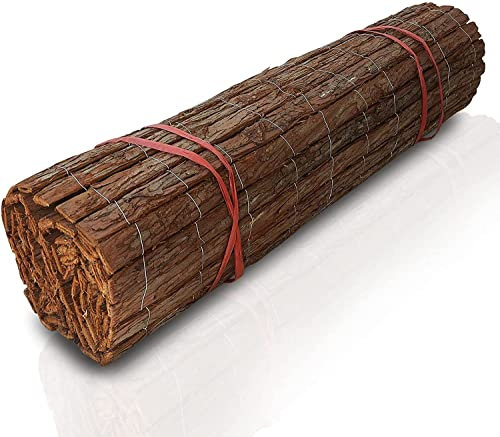 casa pura - Esterilla de corteza de árbol de 100 x 300 cm - Valla de corteza para balcón y jardín - Estera de protección visual - Valla de corteza - Valla de jardín