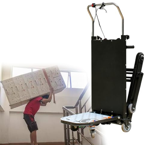 ctric Stair Climbing Trolley Foldable Hand Truck with 500kg Capaci Perfect for le Fur Logistics and Warehouse Use