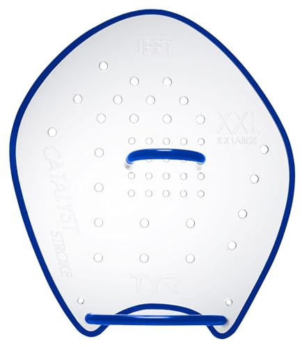 TYR Palmes de Natation Pagaie Unisexe, Bleu, XXL