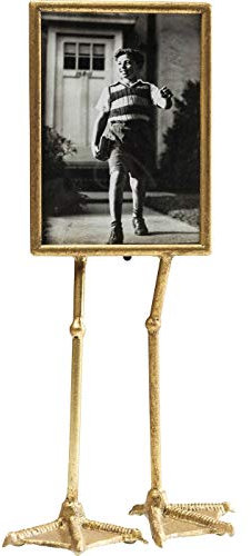 Kare Design Rahmen Duck Feet, Gold, Fotorahmen, Entenfüße, Wohnaccessoire, Deko für Regale, Wohnzimmer, Flur, Schlafzimmer, 13x18cm (L/B)
