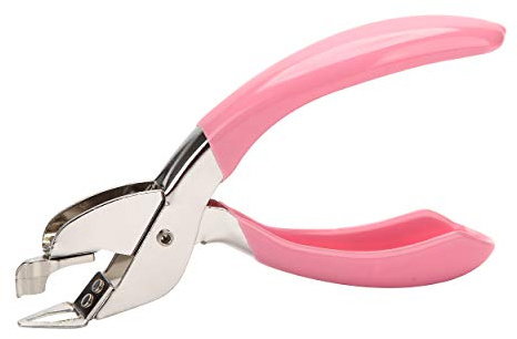 Staple Remover Tool for Office Heavy Hand Staple Pin Pull Easy to Remove(Pink)