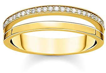 THOMAS SABO Ring doppel weiße Steine silber 925 Sterling Silber TR2316-051-14-58