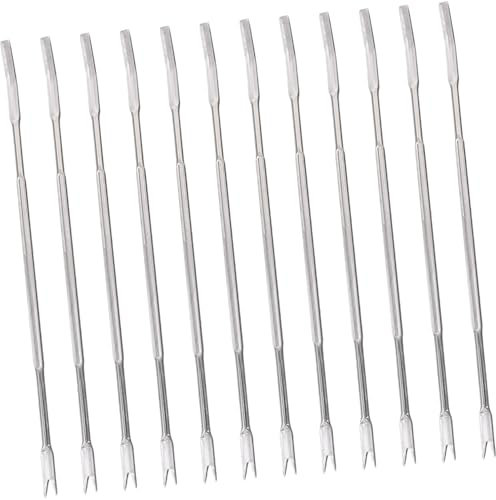 Cabilock 12 Pezzi Forchetta per Frutti di Mare Plettri per Aragosta Mini Forchette per Antipasti Forchette per Aragoste Forchette per Ostriche Raccoglitrice di Lumache per Sottaceti