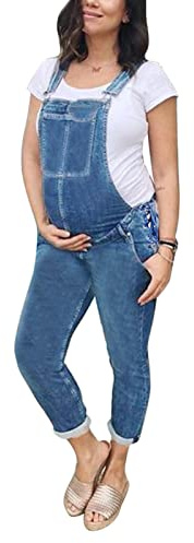 Suncolour Salopette De Maternité en Denim Salopette De Grossesse en Denim De Maternité Salopette De Mode De Grossesse