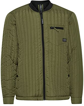 11 Project PRArik Veste matelassée demi-saison pour homme avec col zippé Coupe droite, Loden Green (180422), L
