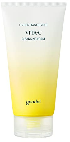 GOODAL Green Tangerine Vitamina C Schiuma detergente per pelli sensibili | Formula delicata per una pulizia profonda, detergente quotidiano ricco e schiumoso per il visoe (5.07 fl oz) (Ver.2)