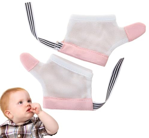 1 paio di protezione per l'aspirazione del pollice, protezione anti-morso, protezione per le dita dei bambini, tettarella mordente, tappo per tazza, arresto regolabile per bambini e
