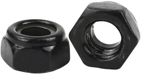 Contratuerca, Tuercas autoblocantes 2/5/25 piezas 304 Acero inoxidable Negro Hex Nylon Insertar Tuerca de seguridad Tuerca Nylock autoblocante Contratuerca M2 M2.5 M3 M4 M5 M6 M8 M10 M12 M16(Acero al