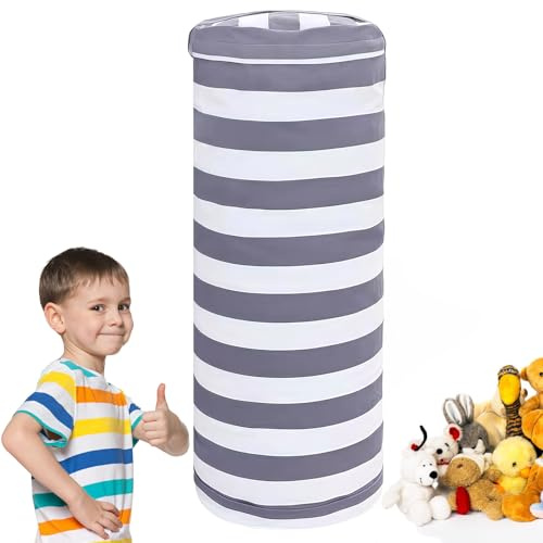 WANDGU Pouf XXL Copertura Cameretta Bambini, Sacco Porta Giocattoli, Organizzatore per Peluche e Animali di Pezza, Pouf Senza Imbottitura, 35x100 cm