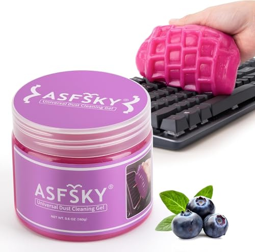 ASFSKY Gel Nettoyant Voiture Nettoyeur Clavier Slime Nettoyage pour Intérieur Cleaning Gel (Rosa)