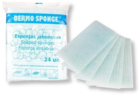 JMEDIS Dermo Sponge Esponjas Jabonosas, 5 Paquetes, 120 Unidades, 24 Esponjas por Paquete
