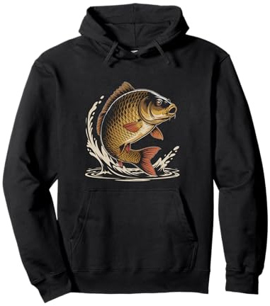 Carpe Commune Pêche Cadeau Pêcheur Poisson Sweat à Capuche