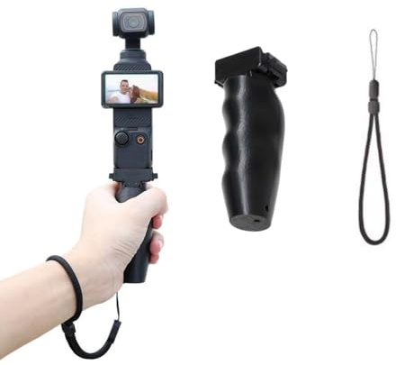 För DJI OSMO POCKET 3, 3D-tryckt bärbart snabbfrigörande grepp ergonomiskt halkfritt handtag, sportkamera OSMO POCKET3 förlängning handhållen konsol med handledsrem