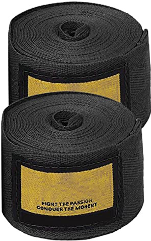 Yinhing 2 ST Boxning Hand Wraps Elastisk Bomull Kickboxning MMA Handledsstödsbandage med Krokförslutningslängd för Boxning Muay Thai Taekwondo