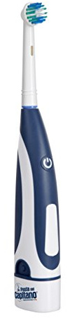 Innoliving INN-908 Spazzolino Elettrico con Testina Circolare per Pulizia Profonda, Velocità Rotazione 6000 Giri/Min, Setole Morbide con Punta Arrotondata, Batterie Incluse
