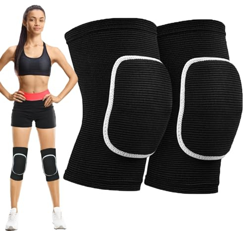 1 Paio ginocchiere pallavolo,Ginocchiere Pallavolo per Junior e Adulti, Morbido Elastico Ginocchiere Danza,ginocchiere morbide,ginocchiera sportiva per MTB Basket Pallamano Yoga Allenamento(L)