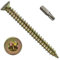 MultiScrew Concrete Screws 7.5 x 130mm (Pack of 20) Torx Drive Flat Countersunk Head Yellow Zinc Use Without Plug For Brick Hollow Block Natural Stone Window Frame Door and General Joinery