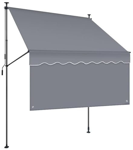 GJXWD Tenda da Sole A Bracci Estensibili Tenda da Sole A Bracci Estensibili Avvolgibile Impermeabile da Esterno Balcone Angolazione Regolabile Tettuccio per Cortile Giardino caffè