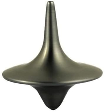 Toupie précise en argent, toupie portable en métal de précision, équilibre parfait exquis, gyroscope de bureau, totem vintage en alliage de zinc