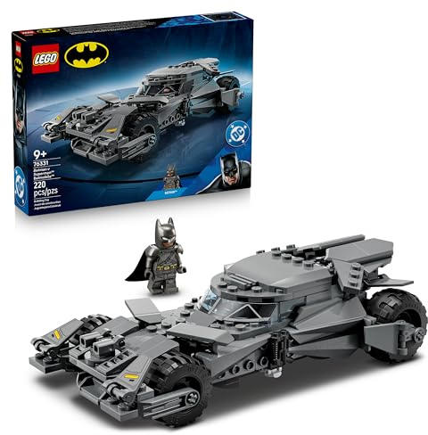LEGO DC Batman v Superman Batmobile Car Toy - Collectible Superhero Model Kit w/a Minifigure & Golden Coin - Birthday Gift Idea for 9+ Year Old Boys & Teenage Movie Fans - 76331
